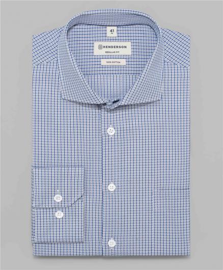 Рубашка прямой силуэт HENDERSON (SHL-1471 BLUE)