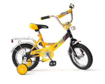 Велосипед 12" Safari 122/03 2-х колесный, желто-черный, зад тормоз, багажник